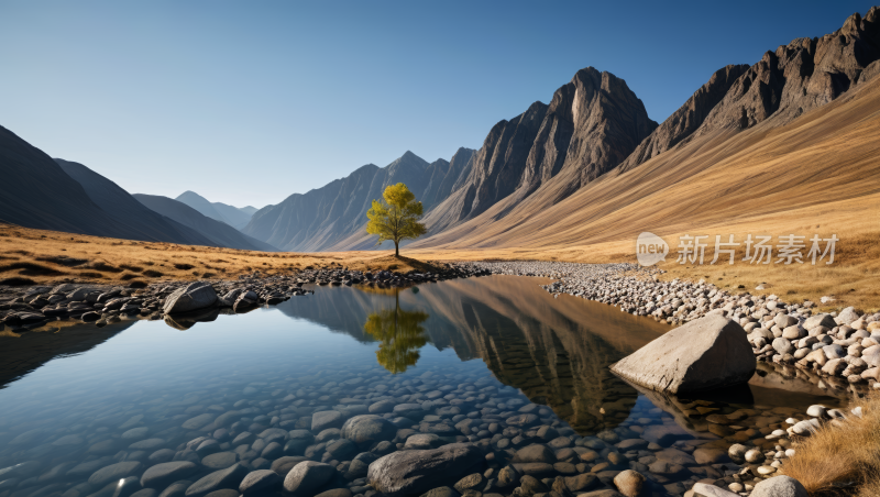 清澈的水面高清风景图片