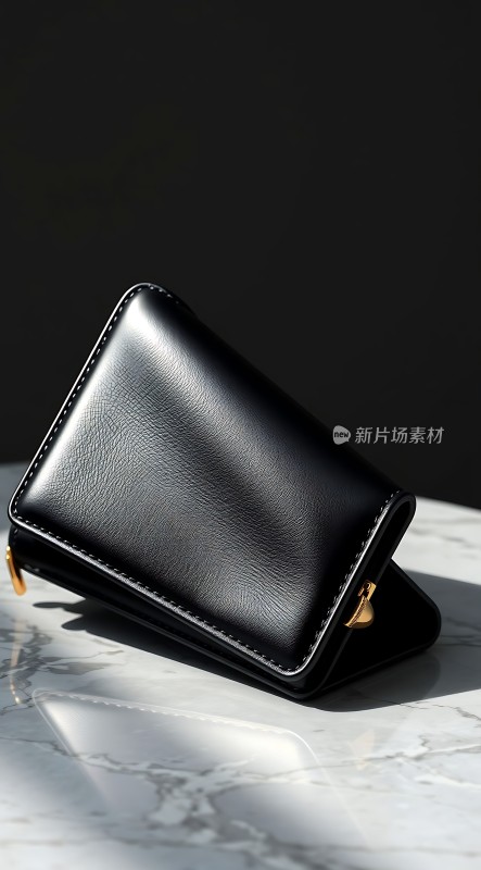 黑色皮质钱包简约大气质感十足