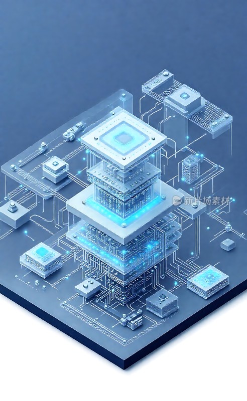 科技未来主义数字核心结构