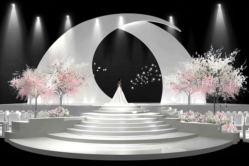 浪漫梦幻婚礼舞台场景