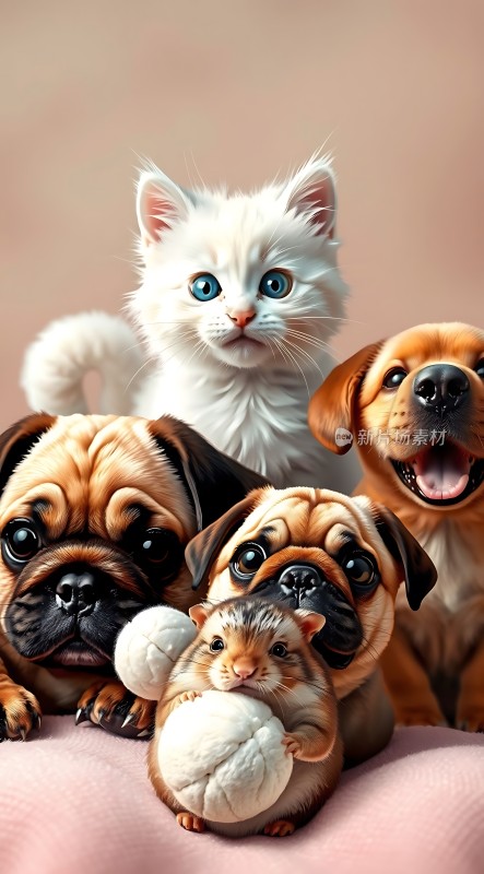萌宠大集合猫咪与狗狗们温馨互动