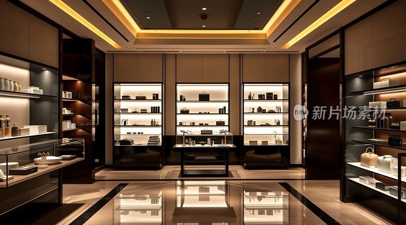 高端店铺展示精美商品陈列现代简约设计