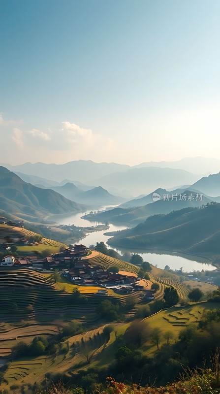 梯田风光山水画卷