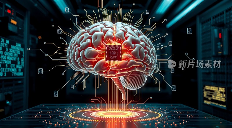 智能大脑芯片连接未来科技