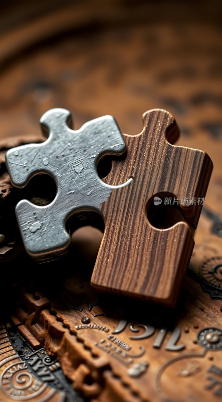 金属拼图块与木质拼图块的完美结合