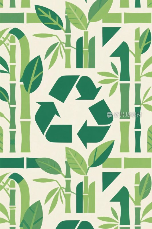 绿色循环自然插画