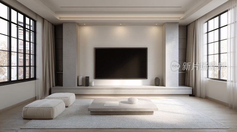 现代简约风客厅室内场景