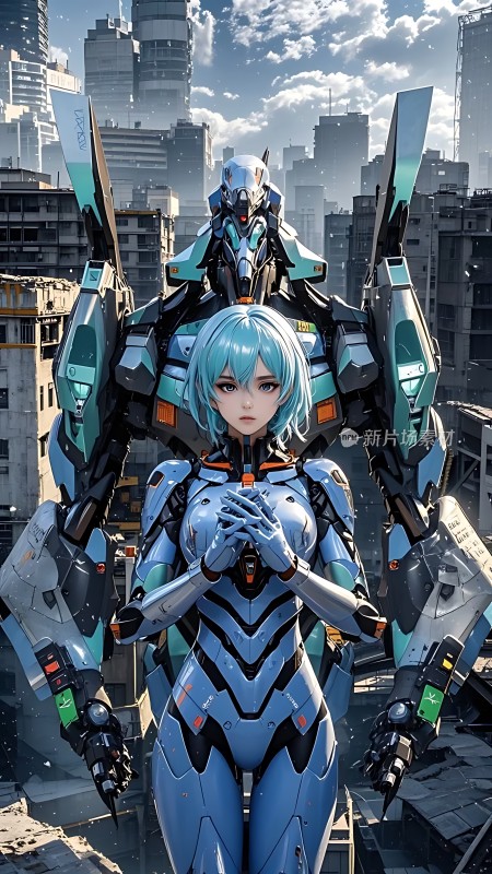 机械少女与机甲战士并肩作战