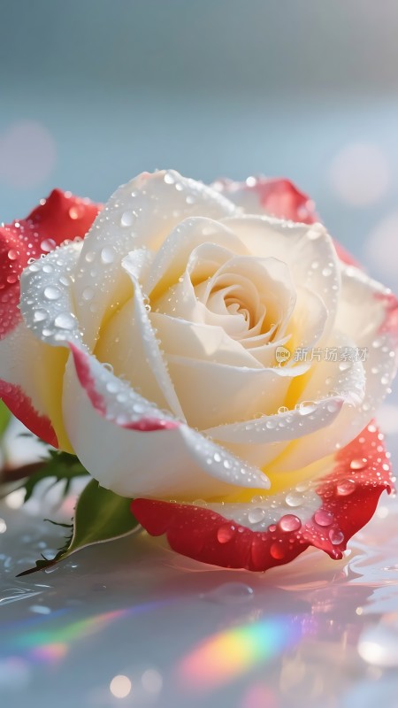 晨露轻吻双色玫瑰