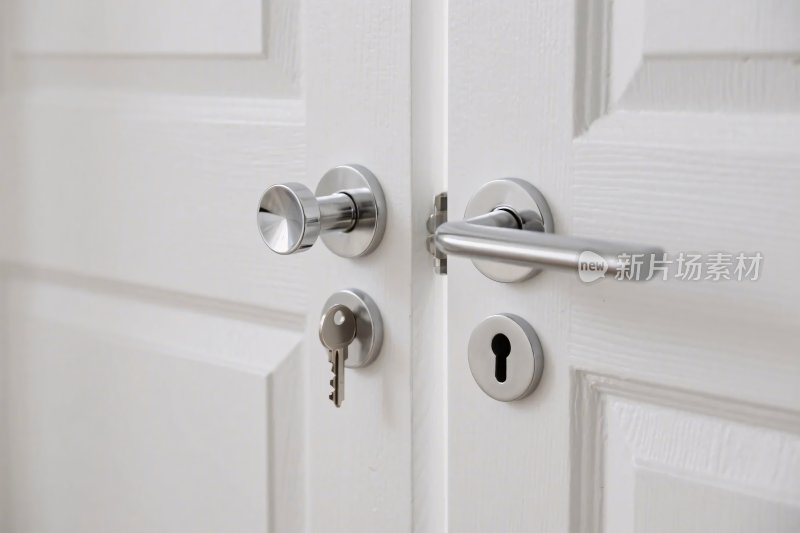 门把手与门锁特写