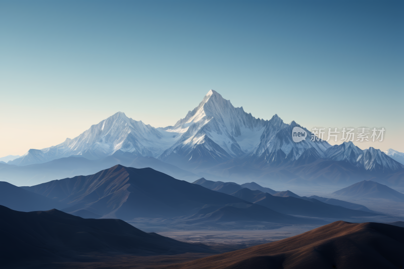 有几座白雪皑皑山峰山脉风光风景图片