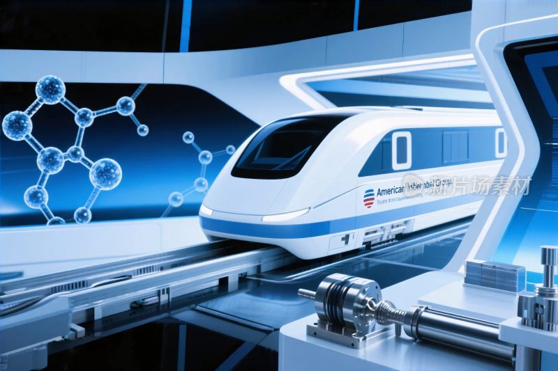 科技感高速列车插画
