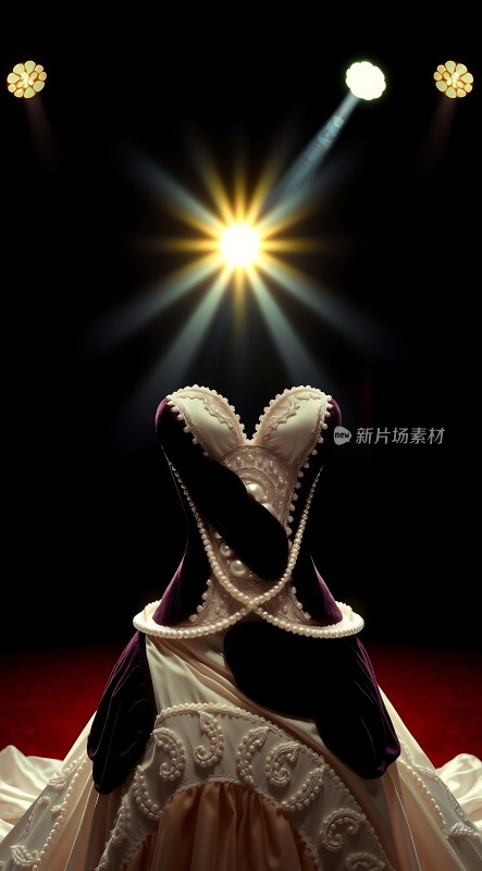 璀璨舞台上的华丽婚纱