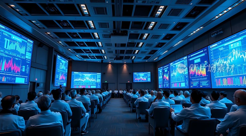 金融数据大屏展示会议现场