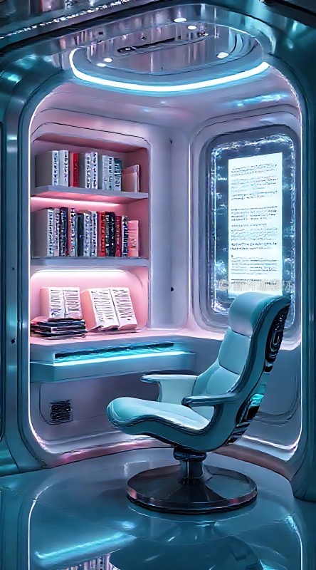 未来主义书房科技感十足