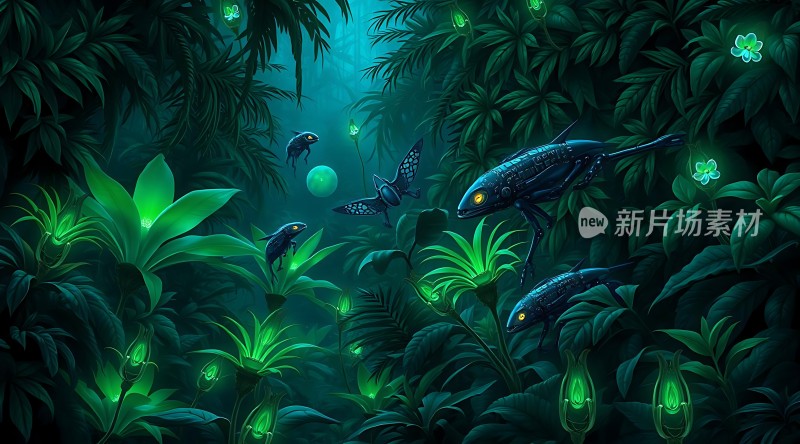 神秘森林夜光奇景