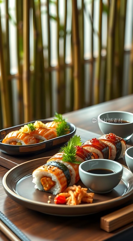日式寿司盛宴诱人呈现
