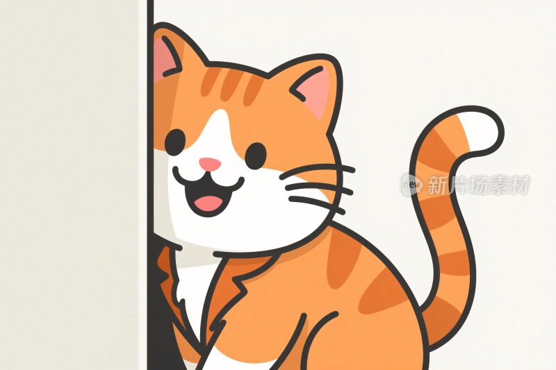 卡通橘猫插画