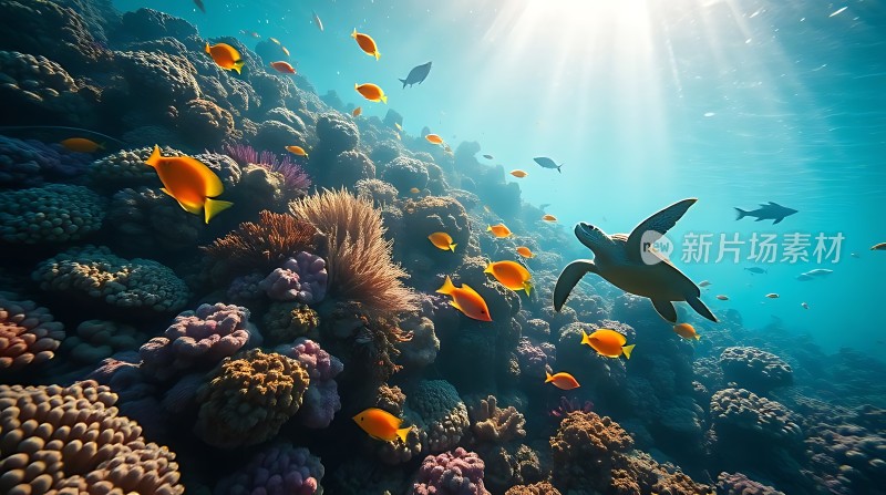 阳光下的海底世界
