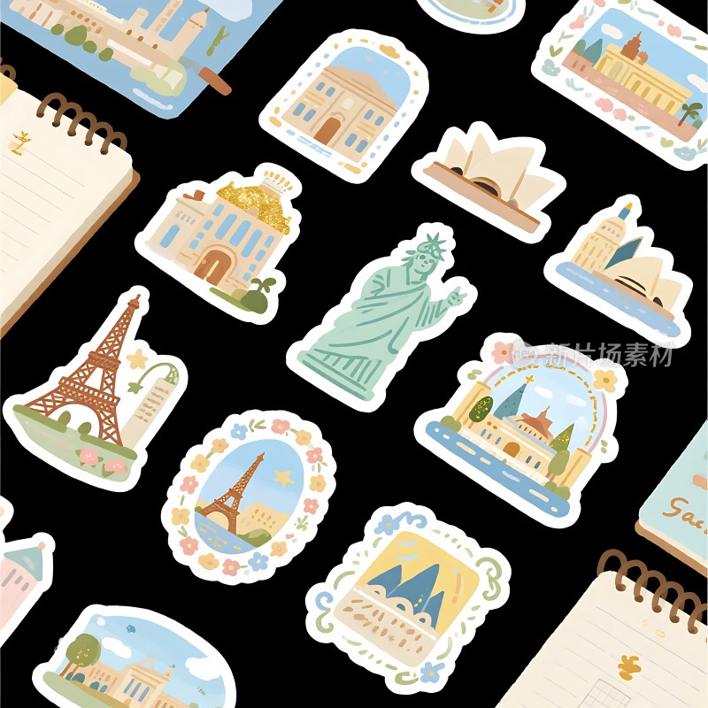 世界著名建筑贴纸合集