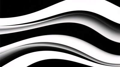 黑白波浪线条图案 黑白波浪线条图案