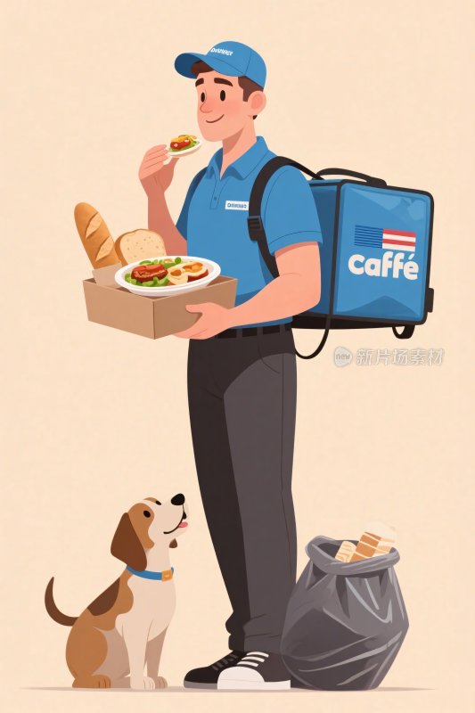 外卖配送员与宠物