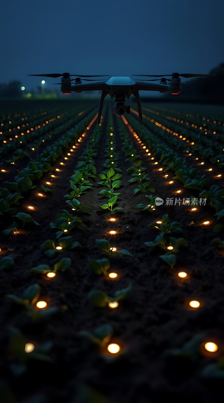 无人机夜巡智慧农业大棚
