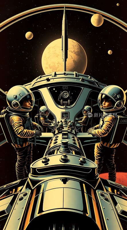 太空探索宇航员与宇宙飞船