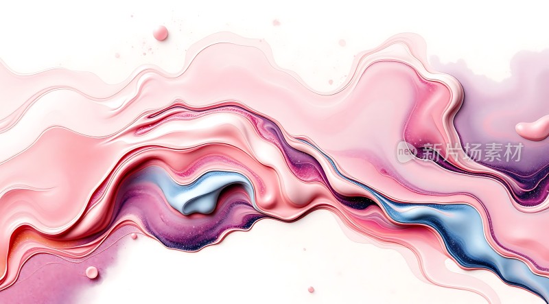 粉蓝渐变流动艺术
