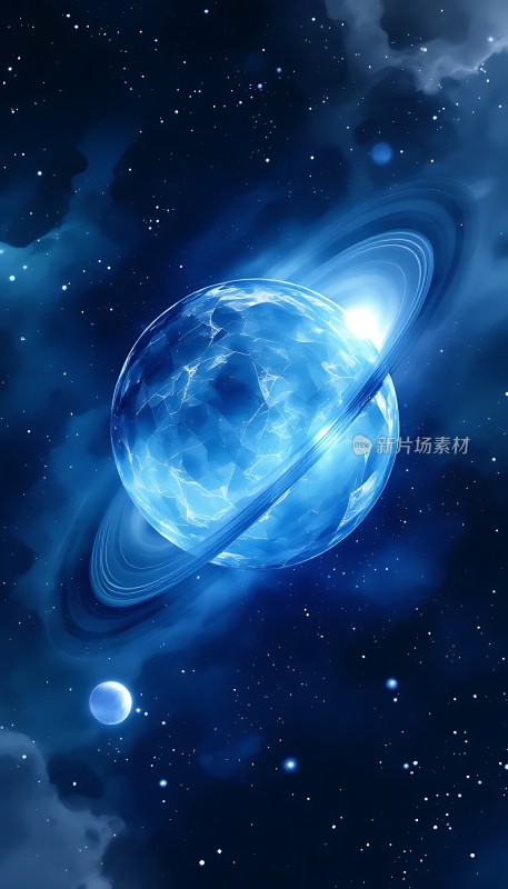蓝色星球与星环