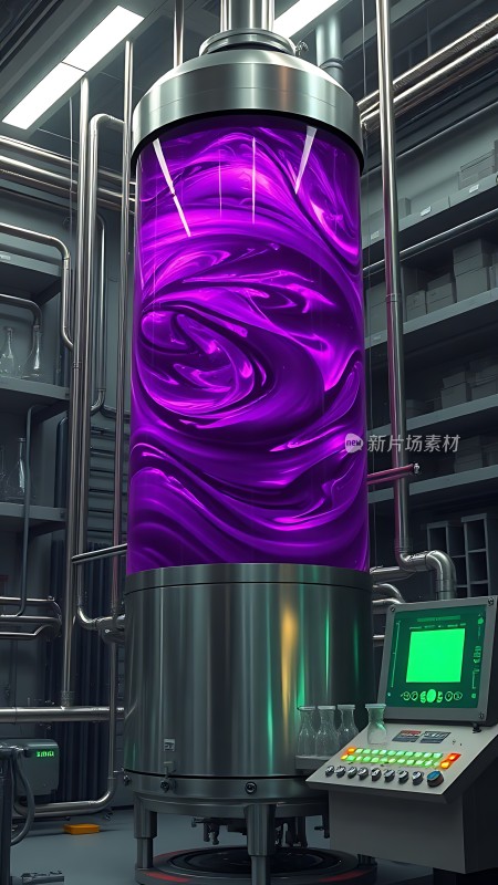 紫色液体反应釜实验室
