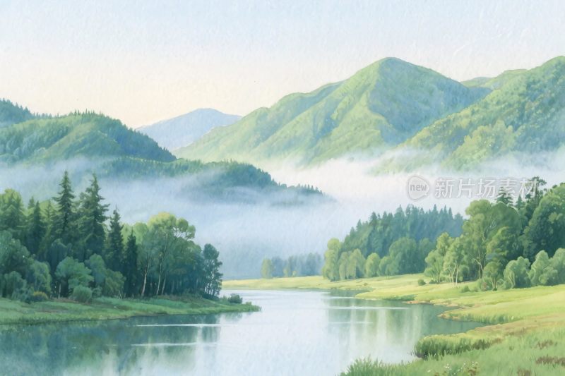 山水风景风景画