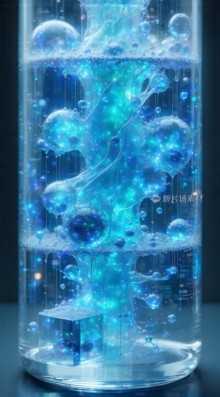 蓝色梦幻气泡世界