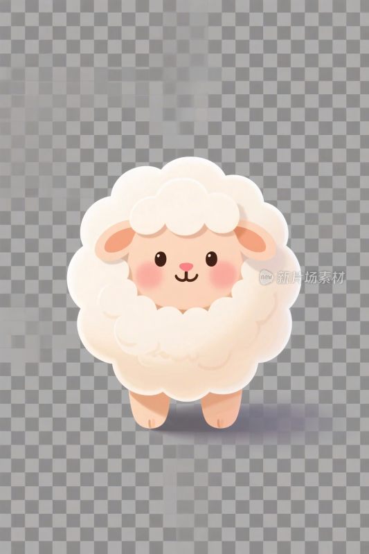 卡通绵羊插画