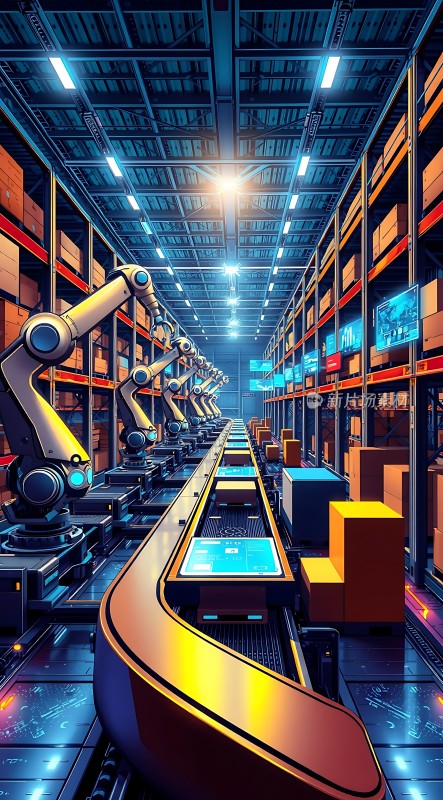 智能物流中心机器人与传送带的高效协作
