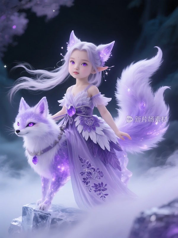 紫发精灵与灵狐