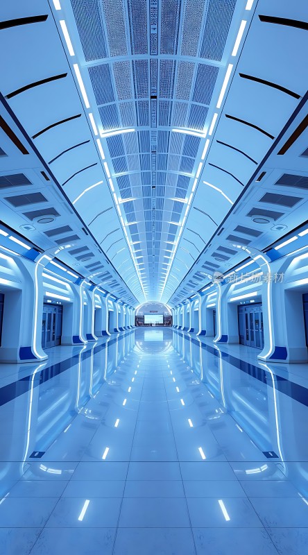 科技感走廊未来主义设计风格