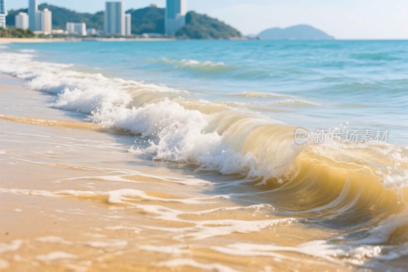 海滩海浪风景图