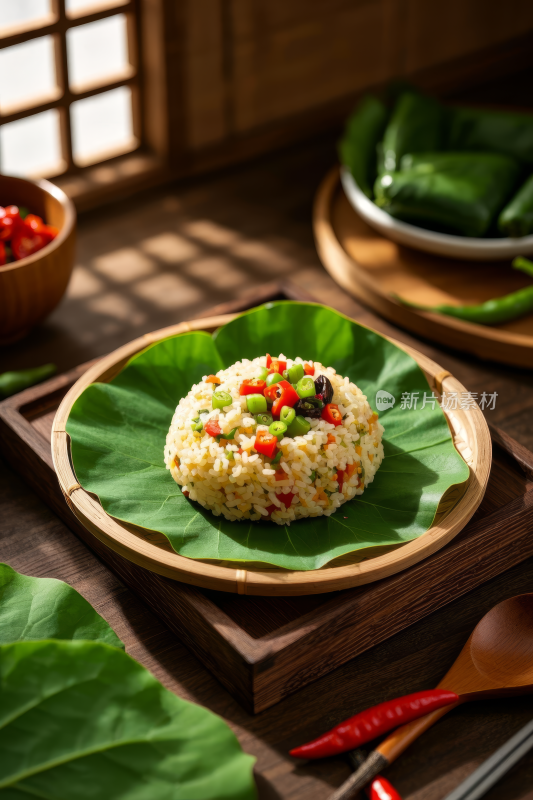 荷叶饭中国传统经典美食中式家常美味食物