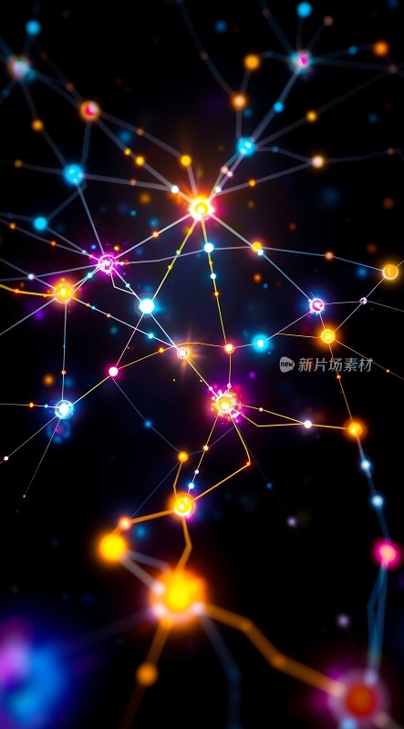 五彩斑斓的光点网络