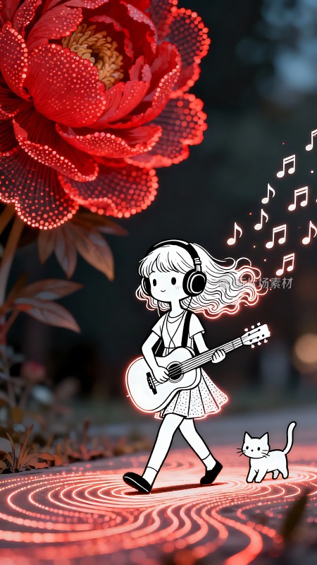 音乐与花朵的梦幻之旅