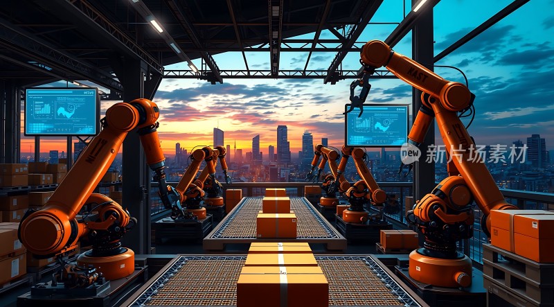 智能物流中心机器人与传送带协同作业