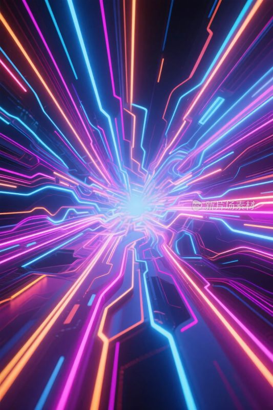 霓虹科技线条特效图