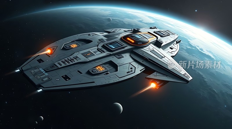 星际飞船遨游宇宙