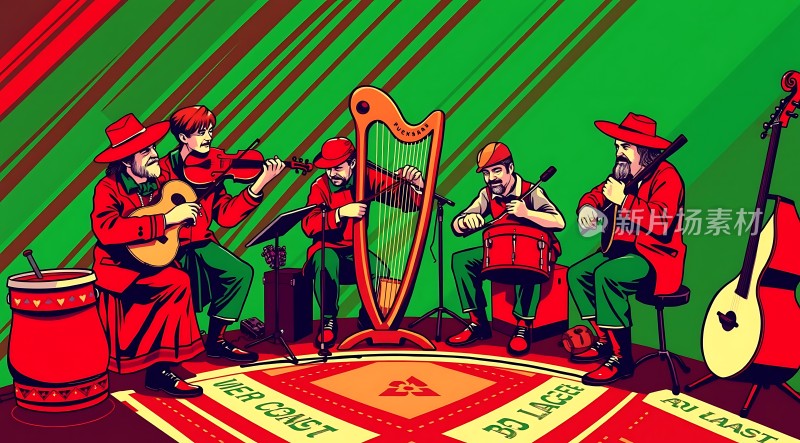 爱尔兰乐队演奏现场