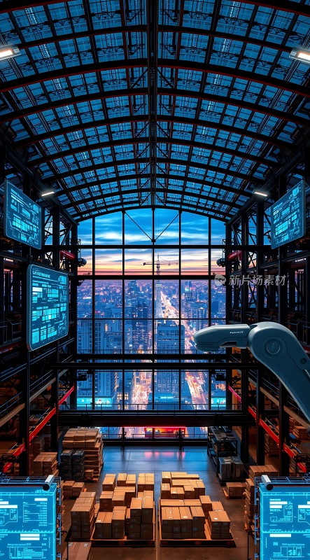智能仓库未来物流中心