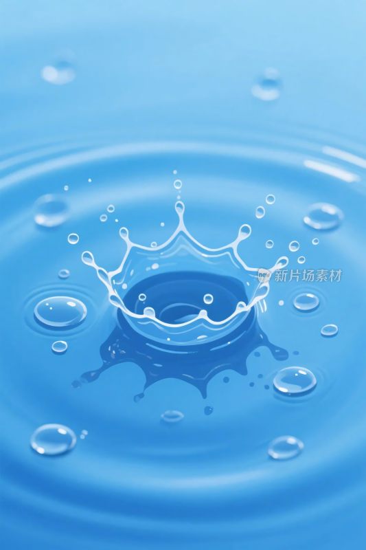 水滴溅起水花效果