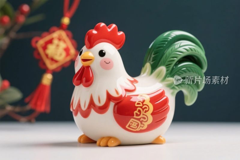 公鸡造型陶瓷摆件