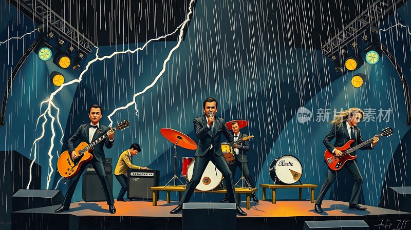 雨中摇滚音乐会