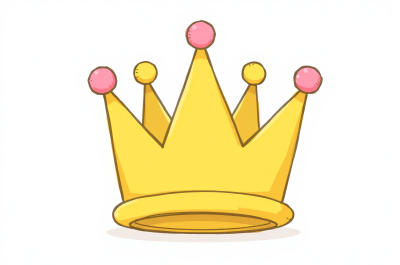 一个卡通王冠上面有粉红色的球高清图片 一个卡通王冠上面有粉红色的球高清图片